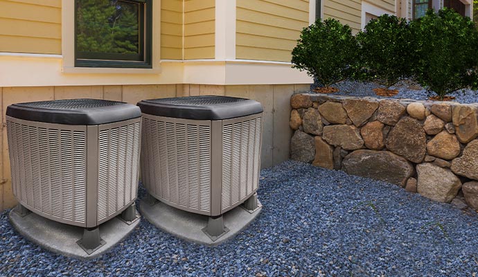 Installed outdoor AC unit