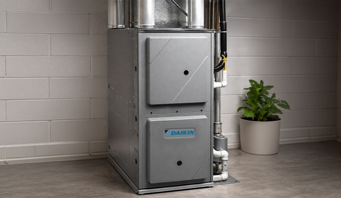 Installed Daikin gas furnace